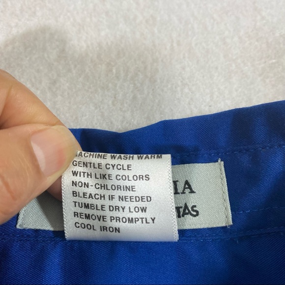BUTTON DOWN SHIRT DOC & AMELIA by CINTAS LARGE 3/4 Sleeve Woman’s Blue S… - Picture 6 of 10